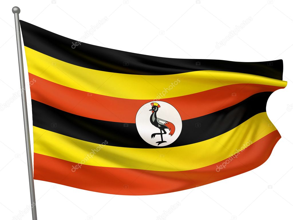 Uganda National Flag — Stock Photo © megastocker #1736223