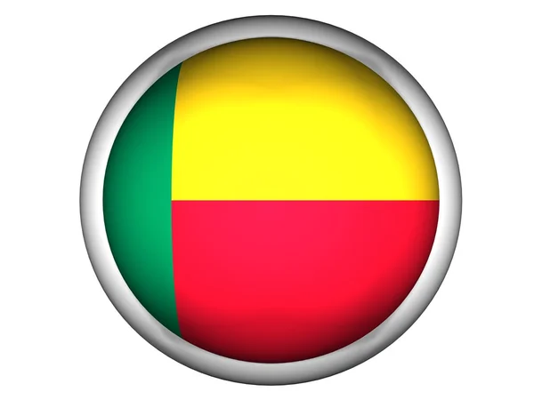 Nationale vlag van benin — Stockfoto