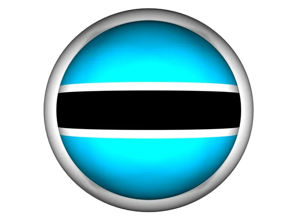 National Flag of Botswana — Stock Photo, Image