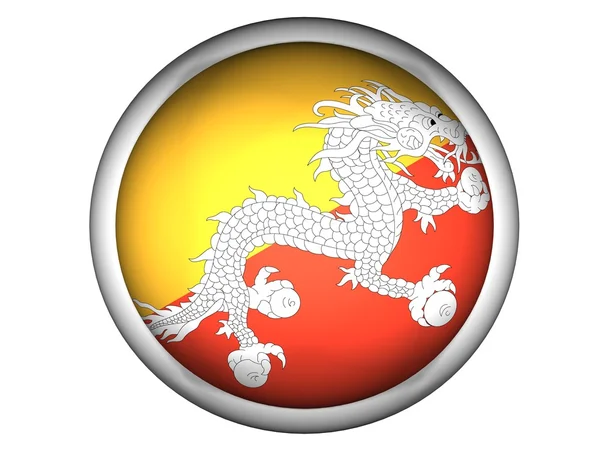 Bandiera nazionale del Bhutan — Foto Stock