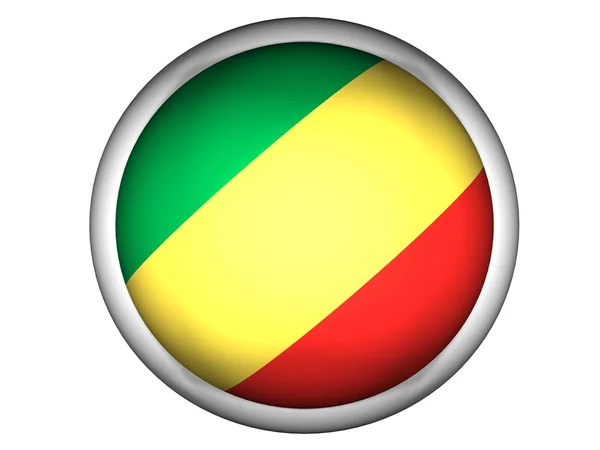 Flaga narodowa Republiki Konga — Zdjęcie stockowe