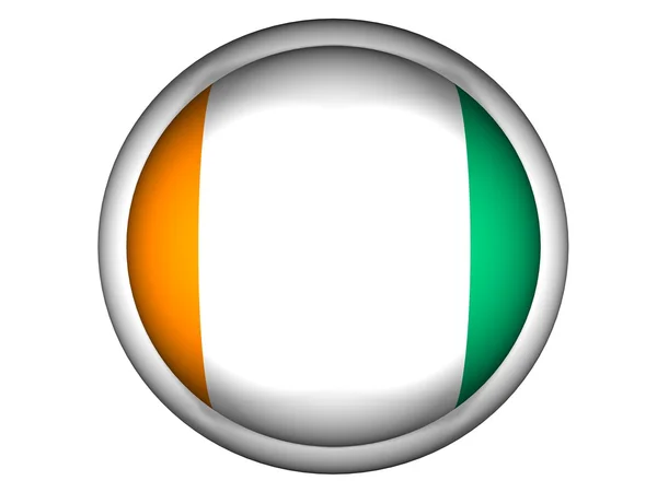Bandeira nacional de Cote d 'ivoire — Fotografia de Stock