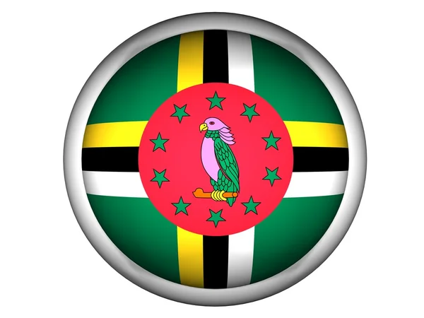 Flaga narodowa Dominiki — Zdjęcie stockowe