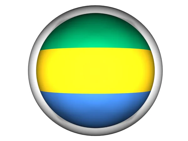 National Flag of Gabon — Stock Photo, Image