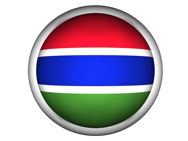 National Flag of Gambia — Stock Photo, Image
