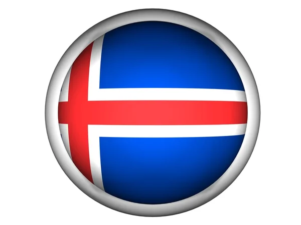 Bandera nacional de Islandia — Foto de Stock