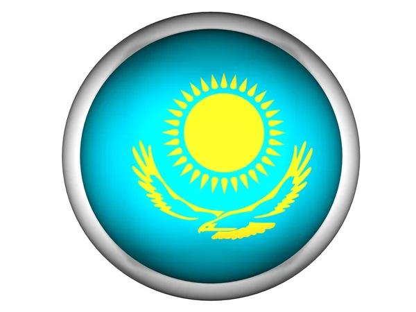National Flag of Kazakhstan — Stock Photo, Image