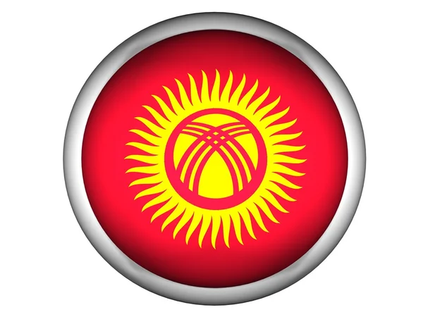 National Flag of Kyrgyzstan — Stock Photo, Image