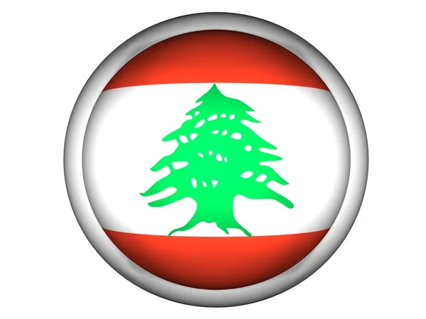 National Flag of Lebanon — Stock Photo, Image