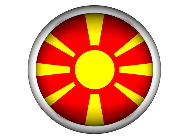 Nationella flagga Makedonien — Stockfoto