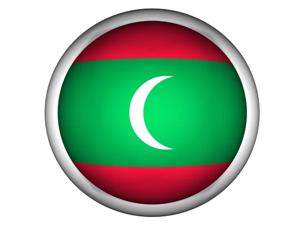 Bandeira nacional de Maldivas — Fotografia de Stock