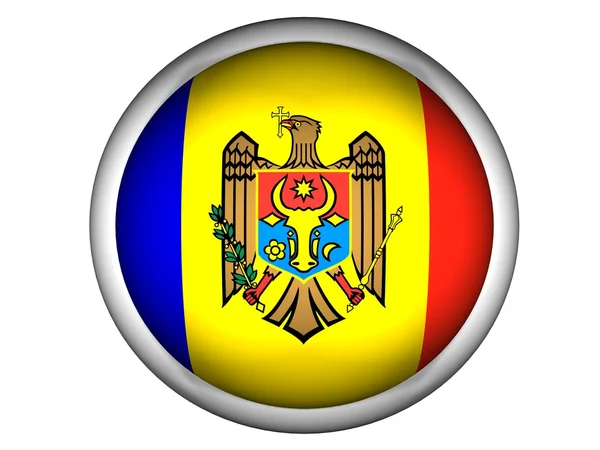 Nationella flagga i Moldavien — Stockfoto