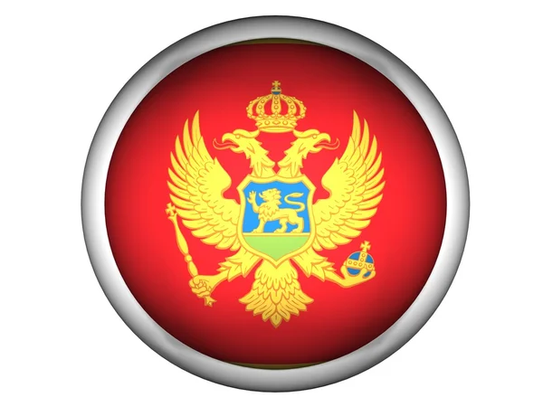 Národní vlajka Černé hory — Stock fotografie