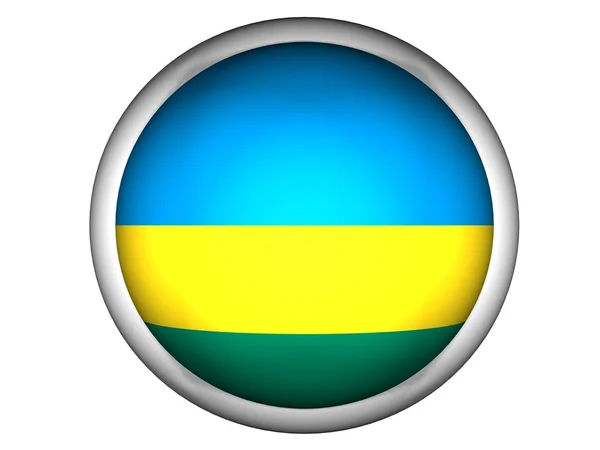 Státní vlajka Rwandy — Stock fotografie