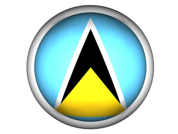 National Flag of Saint Lucia — Stock Photo, Image