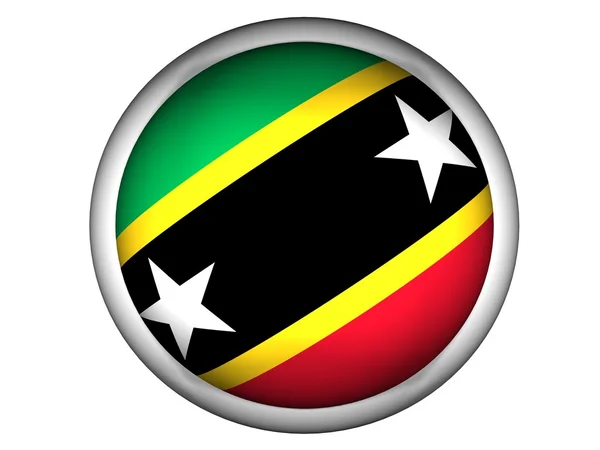 National Flag of Saint Kitts and Nevis — Stock Photo, Image