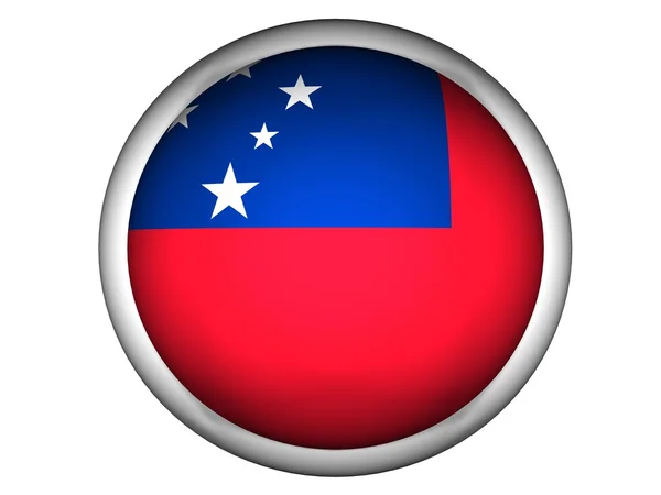 National Flag of Samoa | Button Style | — Stock Photo, Image