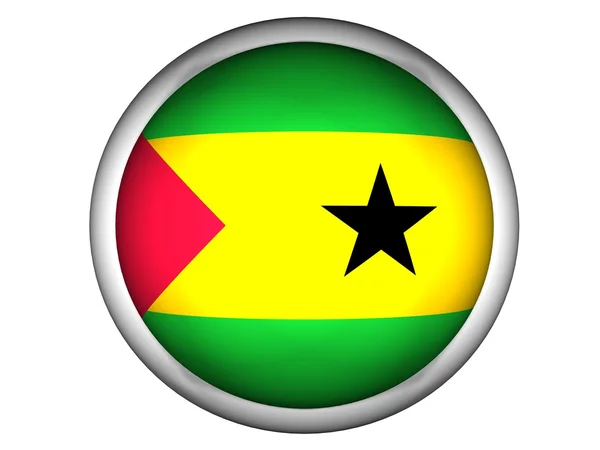 Nationalflagge von São Tomé und Principe — Stockfoto