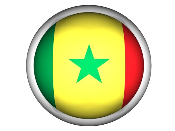 Національний прапор Сенегалу — стокове фото