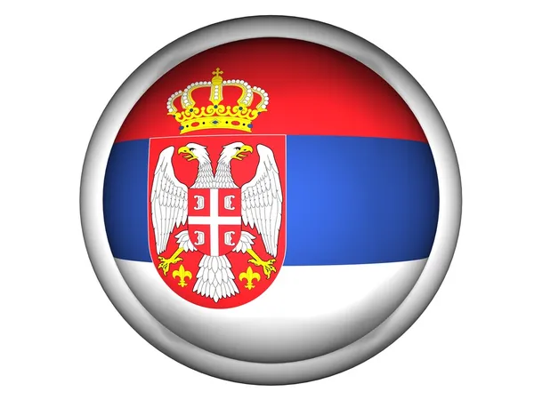 Nationella flagga Serbien — Stockfoto