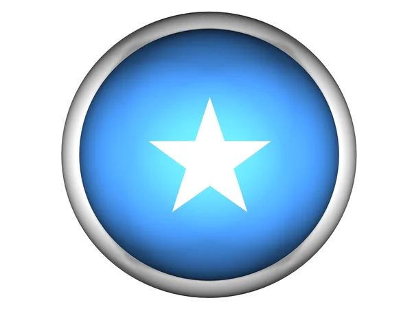 Národní vlajka Somálsko | Styl tlačítka — Stock fotografie