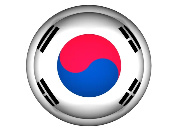 Bandeira nacional de Coreia do Sul — Fotografia de Stock