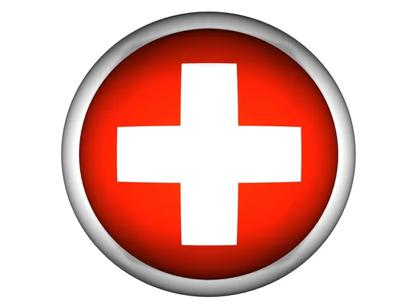 Государственный флаг Швейцарии — стоковое фото
