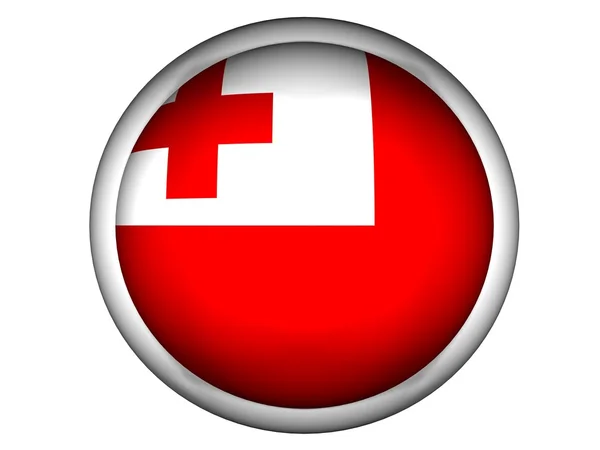 National Flag of Tonga | Button Style | — Zdjęcie stockowe