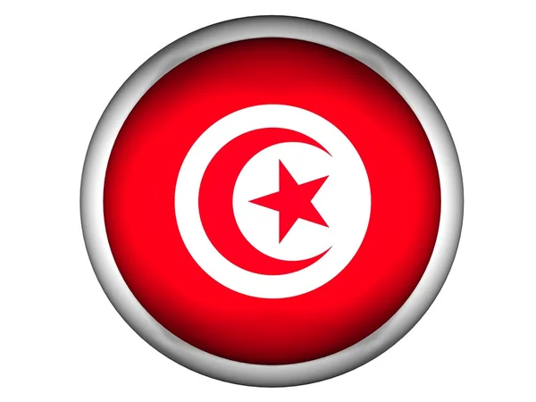 Státní vlajka Tuniska — Stock fotografie
