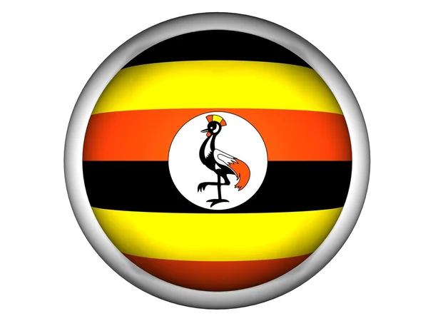 Nationale vlag van Oeganda — Stockfoto