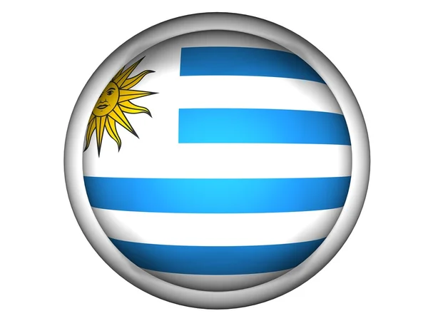 Національний прапор Уругваю — стокове фото