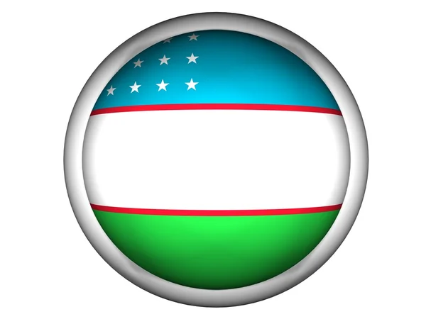 Государственный флаг Узбекистана — стоковое фото