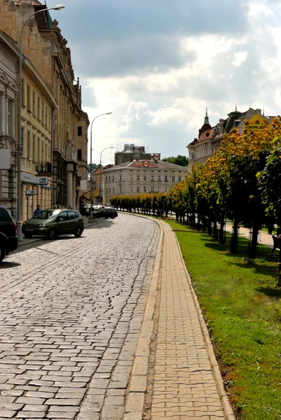 Road-stone laid in an old European city — Stock Photo, Image