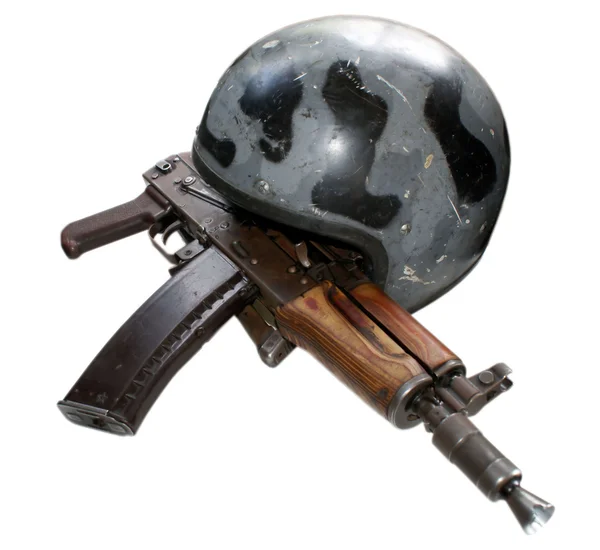 헬멧과 aks-74u — 스톡 사진