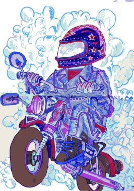 Motorcycle racer clipart