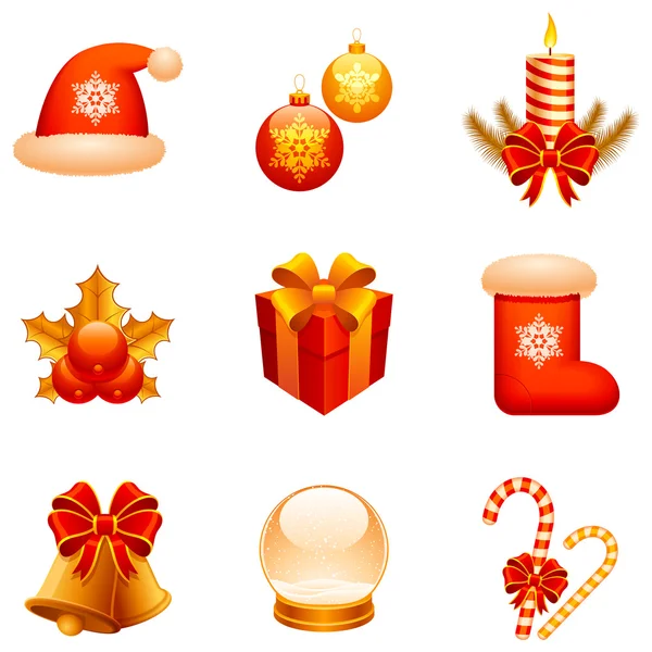 Icônes de Noël vectorielles . — Image vectorielle