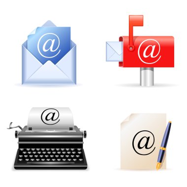 Vector e-mail icons. clipart