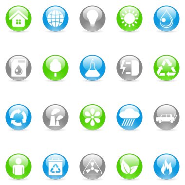 Vector environmental icons. clipart