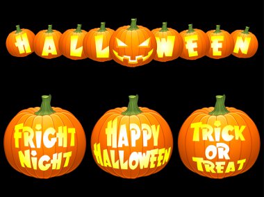 Vector halloween pumpkin concepts. clipart