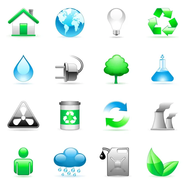 Vector environmental icons. — Stock Vector