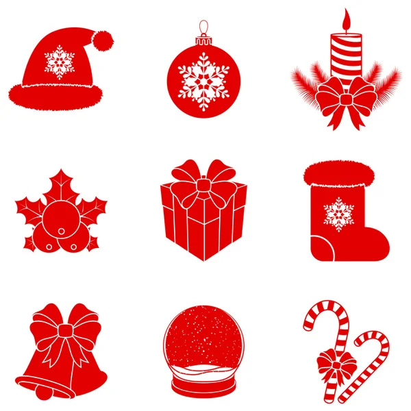 Vector Christmas silhouettes. — 스톡 벡터