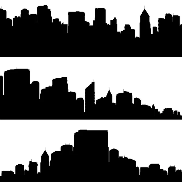 Silhouettes de ville vectorielles . — Image vectorielle
