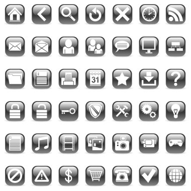 Vector web icons. clipart