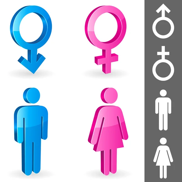 Genderové symboly. — Stockový vektor