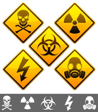 Warning signs. clipart