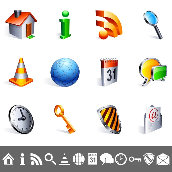 Collection d'icônes . — Image vectorielle