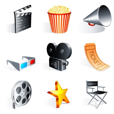 Movie icons. clipart