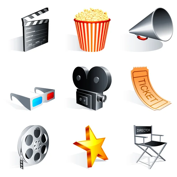 Movie icons. — Stock Vector