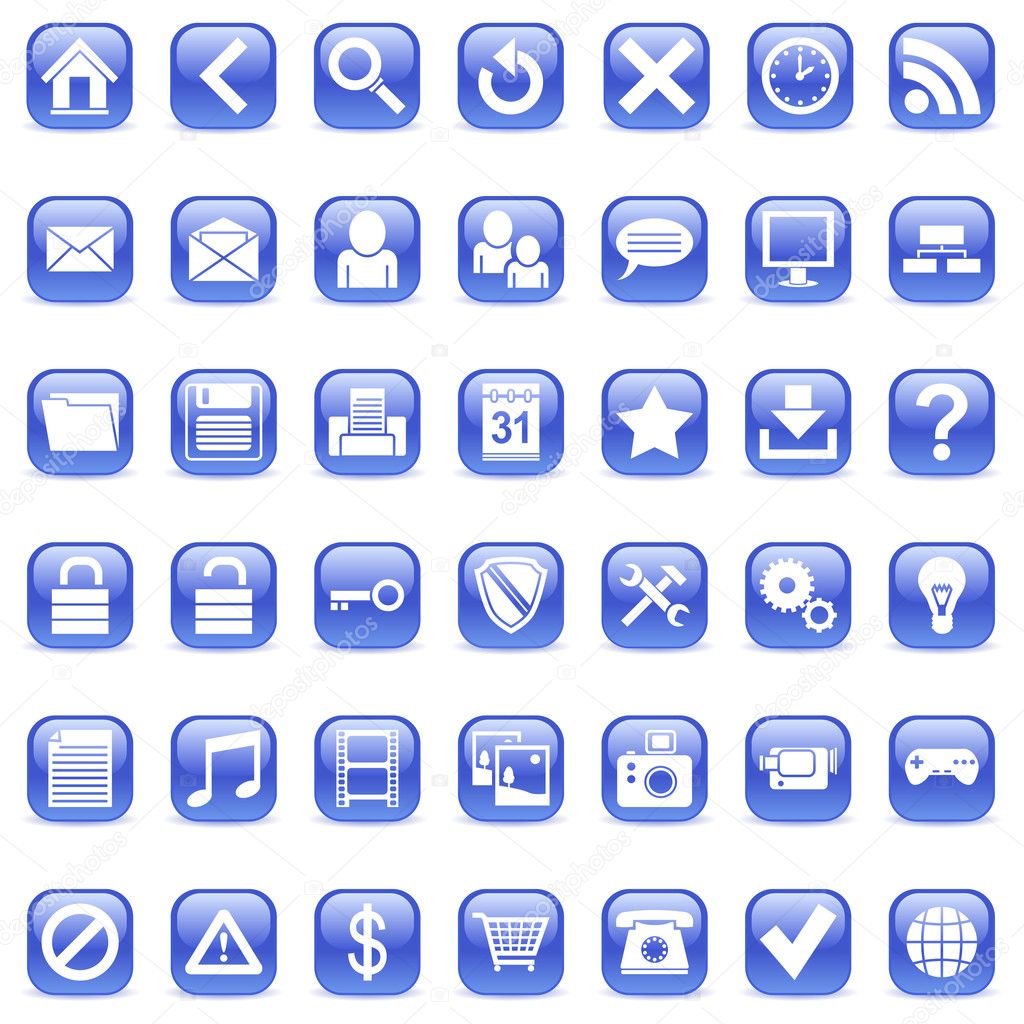 Web icons.