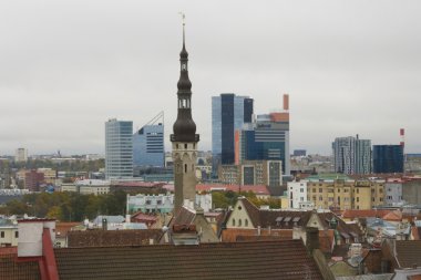 Tallinn old town skyline clipart